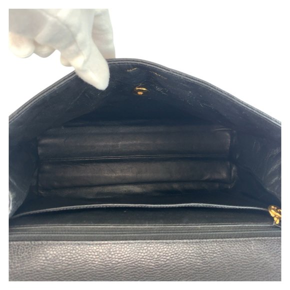 CHANEL Chanel Matelasse Top Handle Coco Mark Turnlock Black Gold Hardware Cav... - Picture 9 of 10